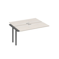 Секция стола рабочей станции на металлокаркасе QUATTRO (2х140) дуб / металлокаркас антрацит А4 А4 171-1 ДШ