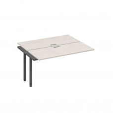 Секция стола рабочей станции на металлокаркасе QUATTRO (2х140) дуб / металлокаркас антрацит А4 А4 171-1 ДШ