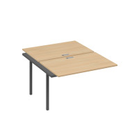Секция стола на каркасе QUATTRO (2х120) натуральный дуб / металлокаркас антрацит А4 А4 176-1 НД
