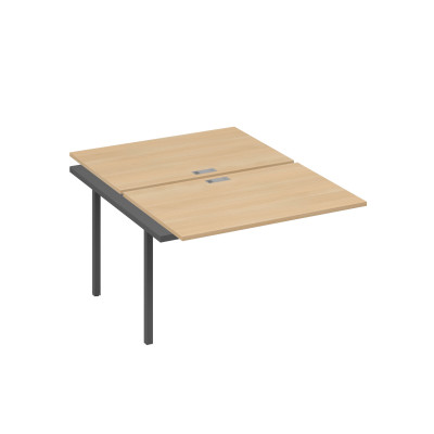 Секция стола на каркасе QUATTRO (2х120) натуральный дуб / металлокаркас антрацит А4 А4 176-1 НД