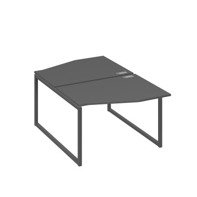 Рабочая станция каркас QUATTRO (2х120) столы Техно антрацит премиум / металлокаркас антрацит А4 А4 189 АР