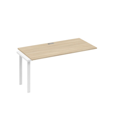 Секция стола 160 с опорами UNO для рабочей станции дуб скандинавский / металлокаркас белый А4 Б1 025-1 ДК