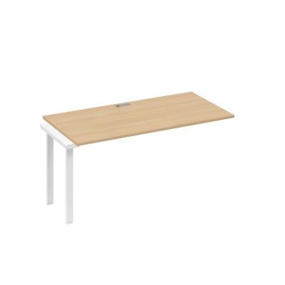 Секция стола 160 с опорами UNO для рабочей станции натуральный дуб / металлокаркас белый А4 Б1 025-1 НД