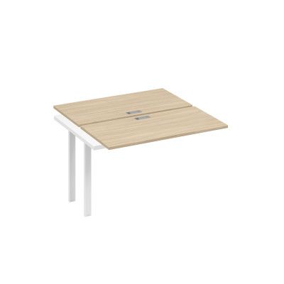 Секция стола рабочей станции на металлокаркасе TRE (2х120) дуб скандинавский / металлокаркас белый А4 Б3 170-1 ДК