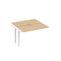 Секция стола рабочей станции на металлокаркасе TRE (2х120) натуральный дуб / металлокаркас белый А4 Б3 170-1 НД
