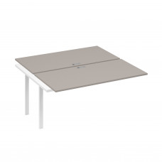 Секция стола рабочей станции 2х160 с металлокаркасом UNO мокко премиум / металлокаркас белый А4 Б1 178-1 МП