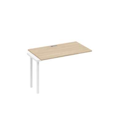 Секция стола 120 офисной станции на каркасе QUATTRO дуб скандинавский / металлокаркас белый А4 Б4 013-1 ДК