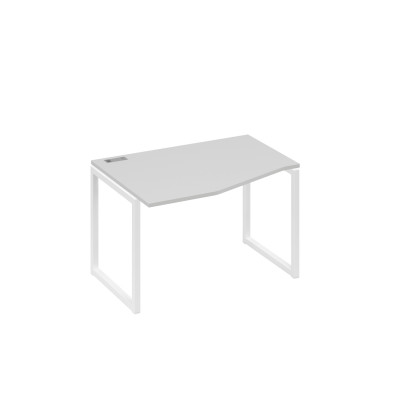 Стол эргономичный металлокаркас QUATTRO "Техно" левый серый / металлокаркас белый А4 Б4 061 СЕ