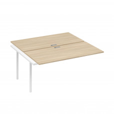 Секция стола на металлокаркасе DUE (2х160) дуб скандинавский / металлокаркас белый А4 Б2 178-1 ДК