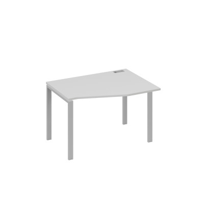 Стол правый "Техно" эргономичный на металлокаркасе UNO серый / металлокаркас серый А4 С1 062 СЕ