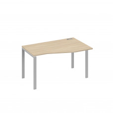 Стол на металлокаркасе UNO эргономичный правый "Техно" дуб скандинавский / металлокаркас серый А4 С1 064 ДК