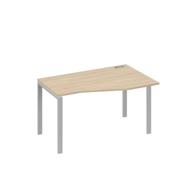Стол на металлокаркасе UNO эргономичный правый "Техно" дуб скандинавский / металлокаркас серый А4 С1 064 ДК