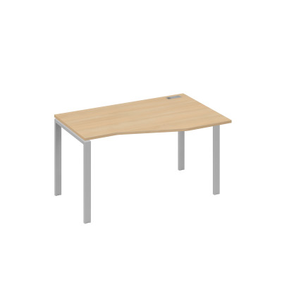 Стол на металлокаркасе UNO эргономичный правый "Техно" натуральный дуб / металлокаркас серый А4 С1 064 НД