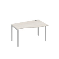 Стол на металлокаркасе DUE правый "Техно" эргономичный дуб / металлокаркас серый А4 С2 064 ДШ
