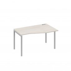 Стол на металлокаркасе DUE правый "Техно" эргономичный дуб / металлокаркас серый А4 С2 064 ДШ