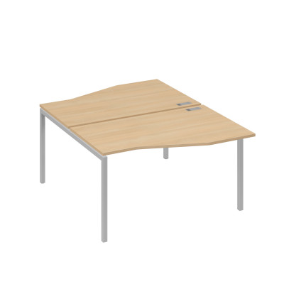 Рабочая станция каркас DUE столы (2х140) Техно натуральный дуб / металлокаркас серый А4 С2 190 НД