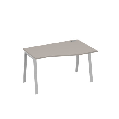 Стол "Техно" на металлокаркасе TRE эргономичный правый мокко премиум / металлокаркас серый А4 С3 064 МП