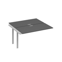 Секция стола рабочей станции на металлокаркасе TRE (2х140) антрацит премиум / металлокаркас серый А4 С3 174-1 АР