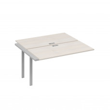 Секция стола рабочей станции на металлокаркасе TRE (2х140) дуб / металлокаркас серый А4 С3 174-1 ДШ