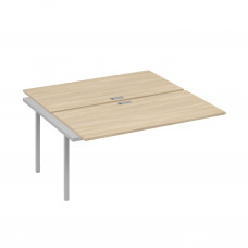 Секция для рабочей станции 2х160 опоры QUATTRO дуб скандинавский / металлокаркас серый А4 С4 178-1 ДК