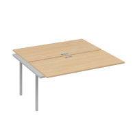 Секция для рабочей станции 2х160 опоры QUATTRO натуральный дуб / металлокаркас серый А4 С4 178-1 НД