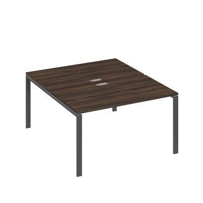 Станция рабочая на металлокаркасе UNO 2х140 дуб ристретто/ металлокаркас антрацит А4 А1 177 ДР