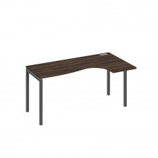 Стол на металлокаркасе DUE эргономичный правый "Классика" дуб ристретто/ металлокаркас антрацит А4 А2 036 ДР