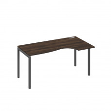 Стол эргономичный правый "Классика" на металлокаркасе DUE дуб ристретто/ металлокаркас антрацит А4 А2 046 ДР