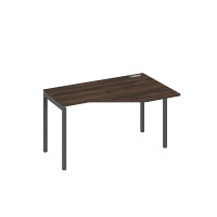 Стол "Техно" эргономичный на металлокаркасе DUE правый дуб ристретто/ металлокаркас антрацит А4 А2 054 ДР
