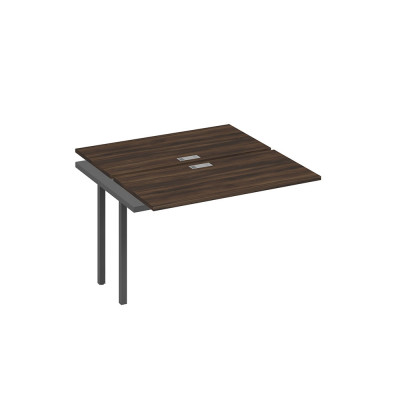 Секция стола рабочей станции на каркасе DUE (2х120) дуб ристретто/ металлокаркас антрацит А4 А2 170-1 ДР