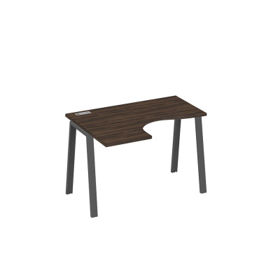 Стол левый "Классика" эргономичный металлокаркас TRE дуб ристретто/ металлокаркас антрацит А4 А3 031 ДР