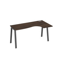 Стол на металлокаркасе TRE эргономичный "Классика" правый дуб ристретто/ металлокаркас антрацит А4 А3 036 ДР