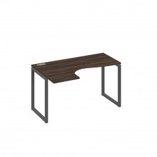Стол левый "Классика" эргономичный металлокаркас QUATTRO дуб ристретто/ металлокаркас антрацит А4 А4 033 ДР