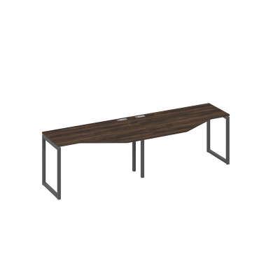 Рабочая станция опоры QUATTRO столы (2х140) Техно дуб ристретто/ металлокаркас антрацит А4 А4 053-2 ДР