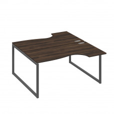 Рабочая станция (2х160) столы Классика опоры QUATTRO дуб ристретто/ металлокаркас антрацит А4 А4 185 ДР