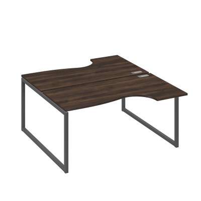 Рабочая станция (2х160) столы Классика опоры QUATTRO дуб ристретто/ металлокаркас антрацит А4 А4 185 ДР