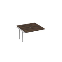 Секция стола для переговоров каркас UNO дуб ристретто/ металлокаркас серый А4 С1 135-1 ДР