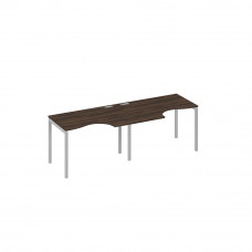 Рабочая станция эргономичные столы Классика DUE (2х120) дуб ристретто/ металлокаркас серый А4 С2 041-2 ДР