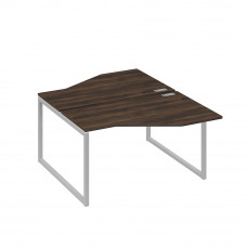 Рабочая станция со столами (2х140) Техно на каркасе QUATTRO дуб ристретто/ металлокаркас серый А4 С4 187 ДР