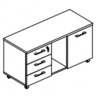 Тумба для оргтехники (топ ДСП) вяз либерти / вяз либерти МР 272 ВЛ/ВЛ/ВЛ