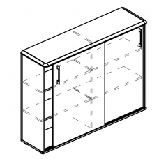 Шкаф-купе средний (топ МДФ) мокко премиум / мокко премиум МР 304 МП/МП/МП