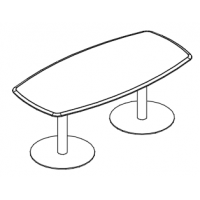 Стол для переговоров овальный на опорах-колоннах вяз либерти МР 163 ВЛ