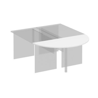 Приставка к столу без опоры белый премиум К.208 БП