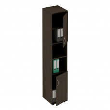 Шкаф для документов узкий венге темный ФР 384