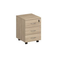 Тумба выкатная 3-ящичная с замком вяз светлый ФР 210 ВЗ