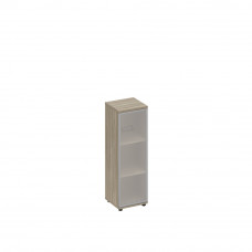 Шкаф средний правый со стеклом в алюминиевой рамке вяз либерти А1 9467 ВЛ