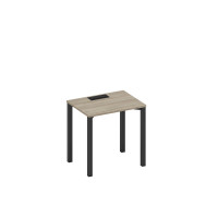 Стол письменный на металлокаркасе, столешница с заглушкой вяз либерти/ черный гладкий А1 ЧР 001 ВЛ