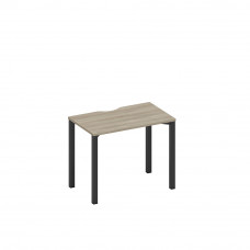 Стол письменный на металлокаркасе, столешница с вырезом вяз либерти/ черный гладкий А1 ЧР 002.2 ВЛ