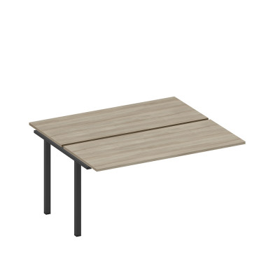 Секция стола рабочей станции на металлокаркасе вяз либерти/ черный гладкий А1 ЧР 175.1-1 ВЛ