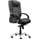 Кресло руководителя Verona steel chrome-St, PU01 Экокожа, цвет черный